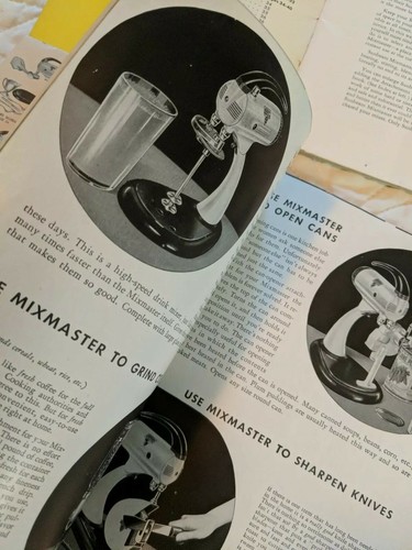 Vintage Lot 2 Sunbeam Mixmaster Books Manuals Mixer Recipes Cookbooks 1940s 50s - Picture 6 of 7