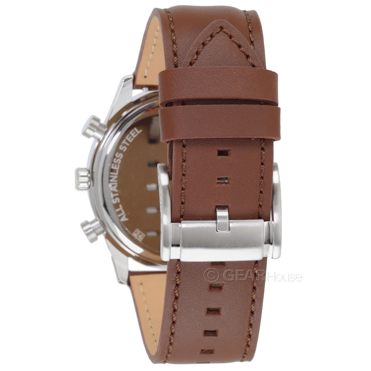 Fossil Tan Leather Double Wrap Watch-boho style Brown Boho Watches for Women Wrap Hippie Watch Embossed  main image 3