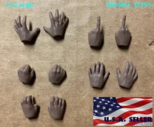1/12 Scale Hands Dark For 6" PHICEN TBLeague TM01A TM02A SHF Male Figure ❶USA❶