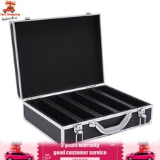 Aluminium Alloy Storage Box Case Holds 100 Coin Holders with Keys Large Capacity