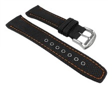 Citizen Men Oxy Uhrenarmband 22mm | Leder/Textil schwarz AN3440-11E