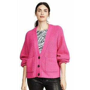 womens hot pink cardigan sweater