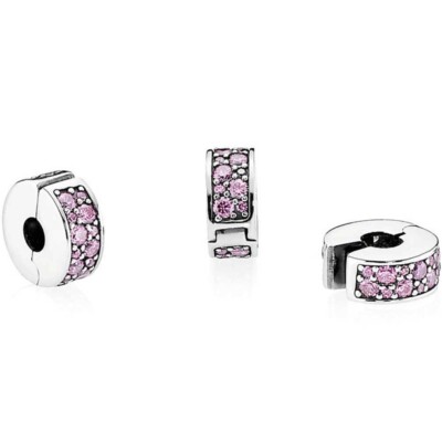 PANDORA Shining Elegance Clip, Pink CZ 791817PCZ | eBay