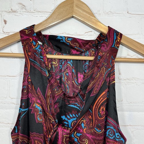 Vintage Veronicam Halter Dress Womens Size XS Belted Stretch Multicolor - Picture 8 of 10