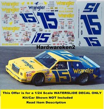 NASCAR DECAL 15 WRANGLER 1982 FORD THUNDERBIRD DALE EARNHARDT - 1/24