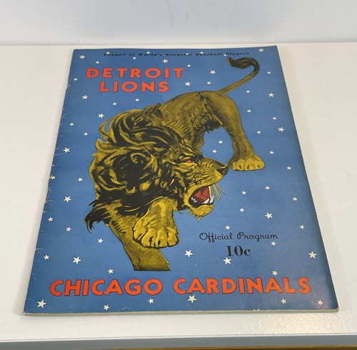 Detroit Lions Chicago Cardinals September 19 1937 Football Program RARE - 第 1/17 張圖片