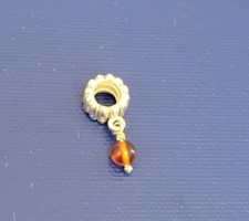 Retired Pandora Sterling Silver Garnet Birthstone Dangle Charm. Fast Shipping