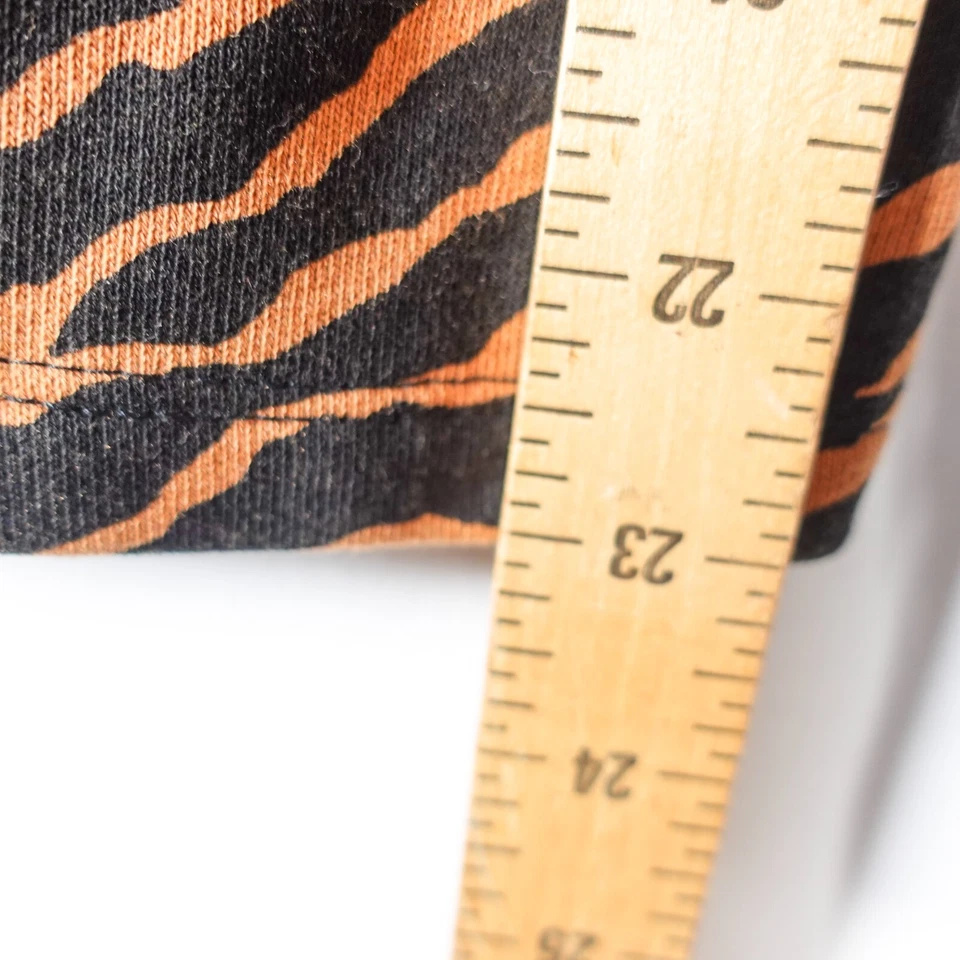 Suéter feminino zebra XL marrom algodão animal malha pulôver listrado boho jumper - Imagem 4 de 4