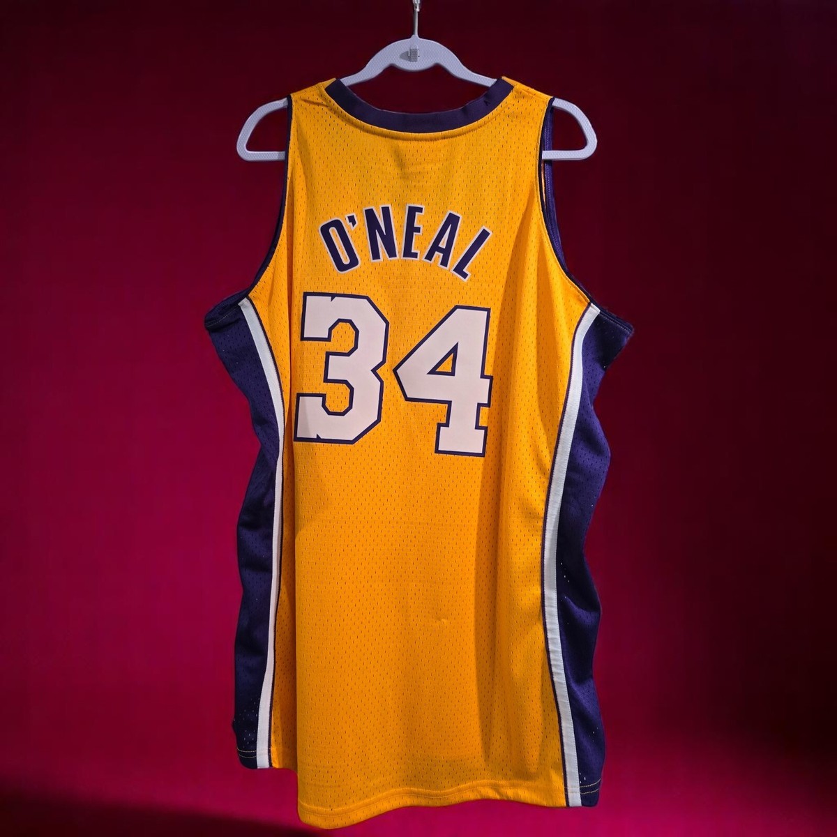 LAKERS O'NEAL 34 ユニフォーム XL SHAQUILLE O'NEAL SIGNED LOS ANGELES LAKERS #34 MITCHELL & NESS