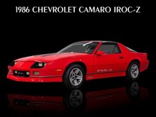 1986 Chevrolet Camaro Iroc-z In Red New Metal Sign 12x16 Free Shipping