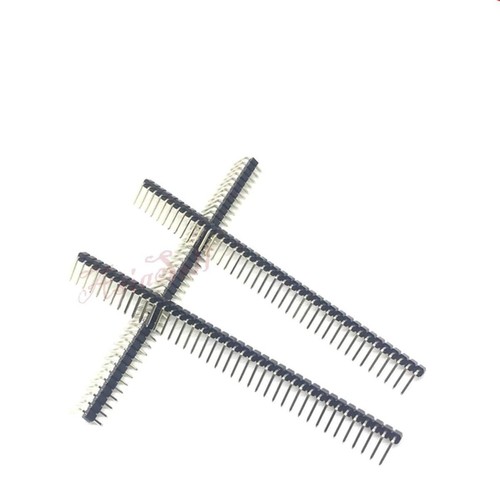 10 piezas 40 pines 1x40 fila única hembra macho 2,54 mm paso cabecera pasadores ángulo recto - Imagen 3 de 7