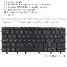 New for Dell XPS 13 9343 13 9350 9360 Keyboard Arabic Brazil GR SP US BACKLIT