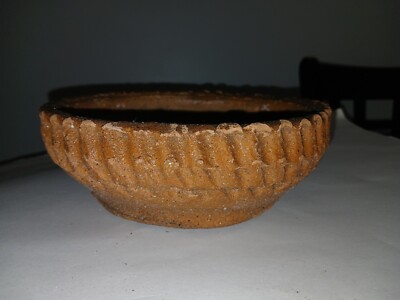 Vintage Terra Cotta Round Bonsai Pot With Drainage 8''
