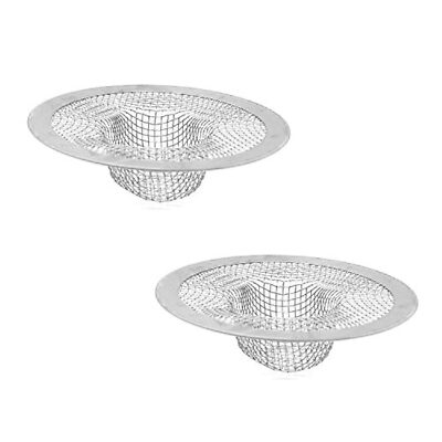 2 Pack 2.75'' Stainless Steel Shower Hair Drain Catcher for Kitchen Sink Bathroom