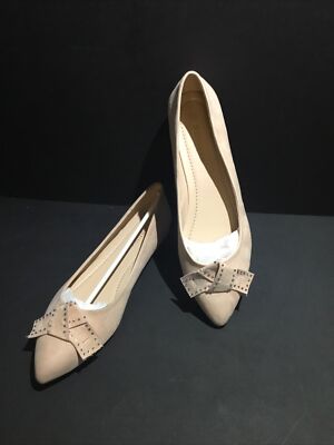Stillieve Women's Classic Peach/Bow Rhinestone Studs Ballet Flats Size 10