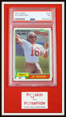 1981 Topps Football #216 Joe Montana HOF Rookie Card RC Graded PSA 7 NM |  eBay