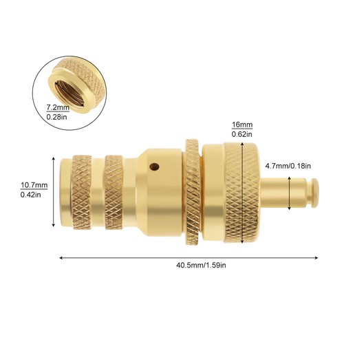 4pcs 6-30PSI Adjustable Brass Tire Deflators Kit Fit for SUV Snowmobiles Motorcy - Picture 4 of 12