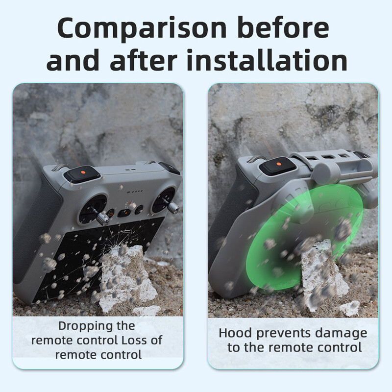 For DJI Mini 3 w/ screen remote control visor RC lanyard Light blocker sunshade