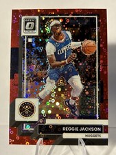 2022-23 Donruss Optic Reggie Jackson /75 Fast Break Red Disco Nuggets