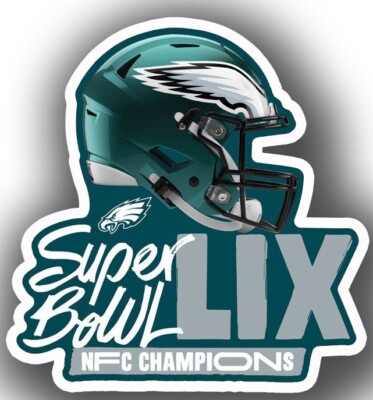 Philadelphia Eagles Super Bowl LIX 59 NFC Champs Vinyl Die Cut Sticker ...