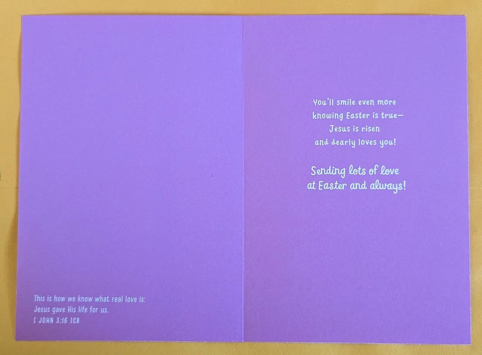 Cartão feliz Páscoa (+ envelope 5x7"). Neta  - Imagem 3 de 4