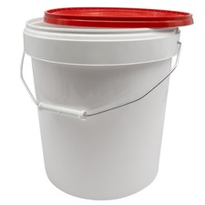 Kunststoffeimer wei&szlig; mit Deckel 16 l 1-10 St&uuml;ck