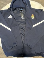 Real Madrid Home Zip Up Hoodie Men's Adidas L