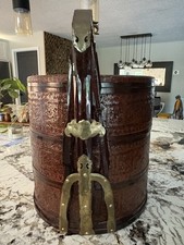 Ancien grand panier de mariage chinois à trois niveaux - osier 4832