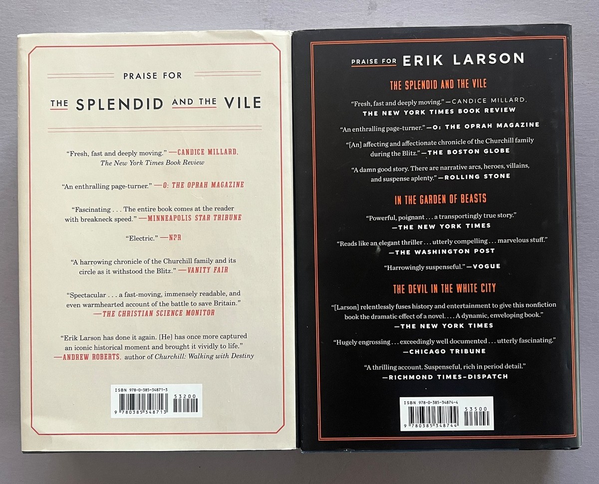 The Demon of Unrest & The Splendid and the Vile by Erik Larson | 2-HC Book Lot View 2