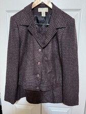 Norton McNaughton vintage purple tweed blazer and skirt suit set