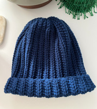 Handmade Winter Ribbed Hat Beanie Childs 3-5 Years of Age Unisex Colors NEW