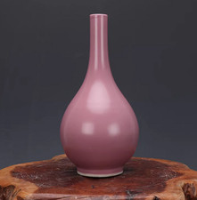 Nice Chinese Collectable Art Hand Painting Red Glaze Porcelain Dan Vase