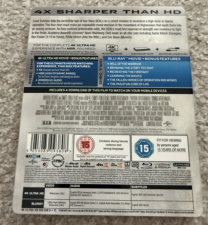 Lone Survivor 2013 4K slip cover only - Image 2 of 2