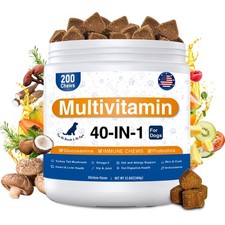 Dog Multivitamin, 40-in-1 Vitamins and Supplements 200 Count, blue