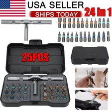 25PCS 24 in 1 Magnetic Screwdriver Head Set PC Phone Electronics Repair Tool Kit