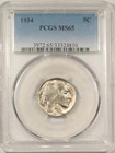 1934 BUFFALO NICKEL - PCGS MS-65, GEM!