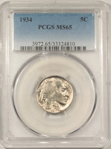 1934 BUFFALO NICKEL - PCGS MS-65, GEM!