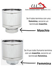 Terminale a Botte Acciaio Inox Canna Fumaria Comignolo - Antivento/Antipioggia