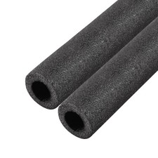 Foam Tube 1.64 ft Length 0.98in ID 1.56in OD Hollow Polyethylene Black 2pcs