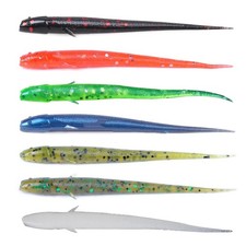 Señuelos suaves de pesca de plástico para pesca gusano larva perca cebo de pesca 1,1 g-2,9 g 12 un.
