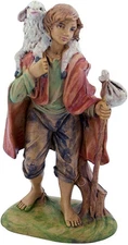 Made in Italy Nativity Figure: 5" Scale Shepard Boy, Hand-Painted