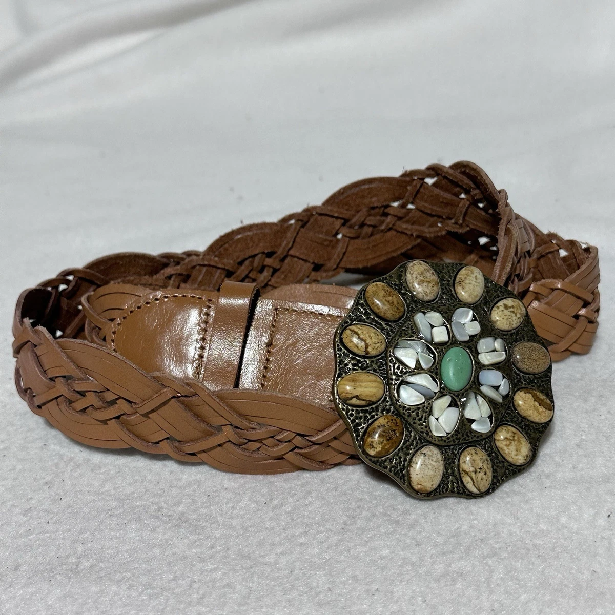 Cabi Embossed Leather Animal Skin Belt Tan Size Medium NWT CAbi Belts for Women for sale - eBay main image 2