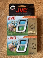 New Sealed JVC HI8 Metal 8mm Video Cassette 2 Pack