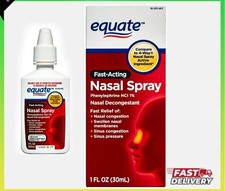 Equate Nasal Four Nasal Spray, Fast Acting Nasal Decongestant, 1 Fl. Oz