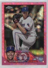 2023 Topps Chrome Logofractor Edition Pink Refractor /199 Jacob deGrom #12 1f5h