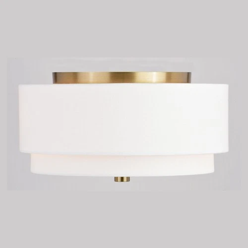 Vaxcel Lighting C0278 Burnaby 2 Light 13"W Flush Mount Drum - Brass - Picture 10 of 12