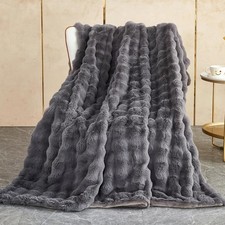 Kuscheldecke Kaninchen Plüsch Decke Super Soft Wohndecke Dick 000 G/M² Flanel...