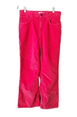 Jucca Women's Corduroy Wide Leg Stretch Pants Pink Size 29 X  27''  Made in Italy