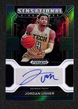 2022 Prizm Draft Picks JORDAN USHER Green Prizm Auto Turk Telekom