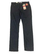 NWT Levis Jeans Boys 16 Blue 512 Slim Taper All Over Logo Print 28x28 Casual AOP